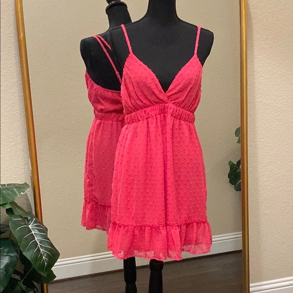 Speechless Pink Ruffled Mini Sundress Size XL - Picture 3 of 5